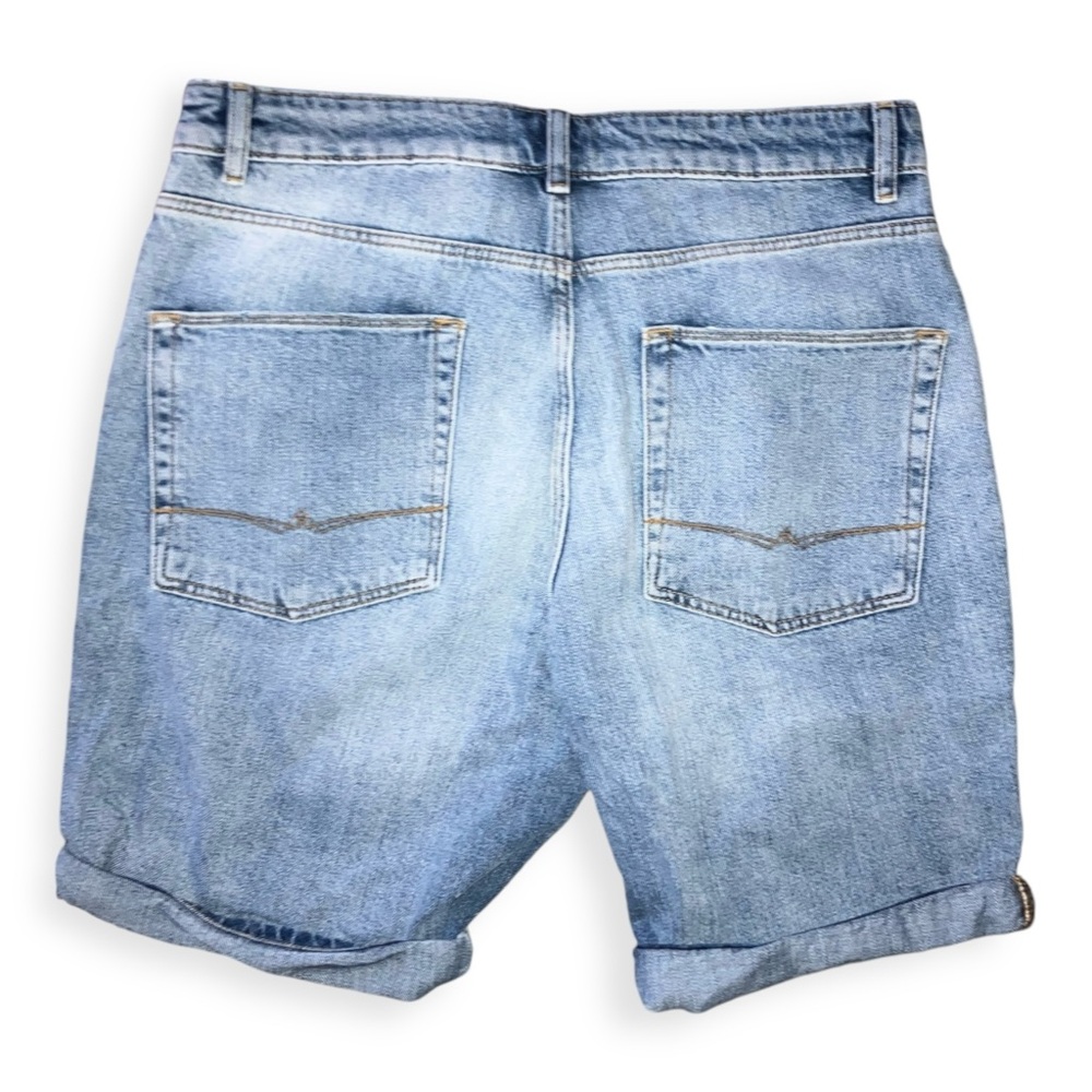 ASOS Design Mens blue slim fit med length jean shorts - Picture 5 of 5